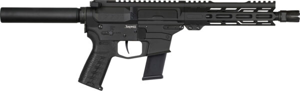 CMMG 45A790FAB Banshee MKG 45 ACP 13+1 8" Black Nitride Medium Taper Threaded Barrel, EML 7" M-LOK Handguards, Black Armor Cerakote Aluminum Picatinny Rail Receiver, Pistol Tube, CMMG Zeroed Grips