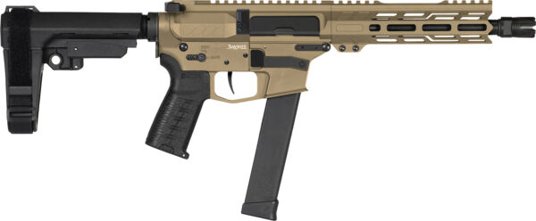 CMMG 10A570FCT Banshee MK10 10mm Auto 30+1 8" Black Nitride Threaded Barrel, M-LOK Handguards, Coyote Tan Cerakote Aluminum Picatinny Rail Receiver, Black CMMG Zeroed Grips, Glock Compatible