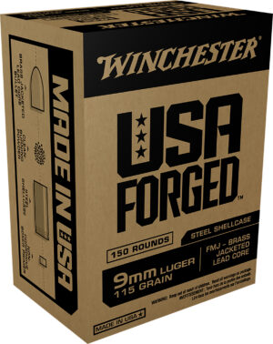 Winchester Ammo WIN9S USA Forged 9mmLuger 115gr Full Metal Jacket 150 Per Box/5 Case