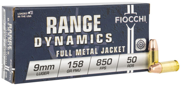 Fiocchi 9APE Range Dynamics  9mmLuger 158gr Full Metal Jacket 50 Per Box/20 Case