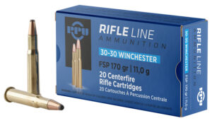 PPU PP30302 Standard Rifle  30-30Win 170gr Flat Soft Point 20 Per Box/10 Case