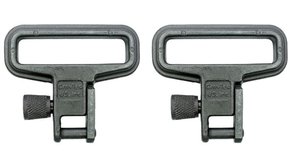 GrovTec US Inc GTSW05 Mil-Force  Swivel Set Rifle 1.25" Black Zinc Phosphate Steel