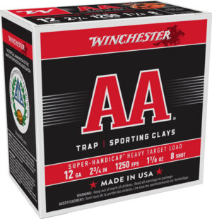 WINCHESTER AA 12GA 2.75" - 1-1/8OZ #8 1250FPS 250RR CASE