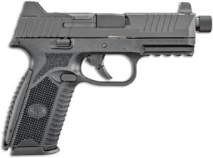 FN 66100527 509T  9mm Luger 10+1, 4.50" Black Steel Threaded Barrel, Matte Black Optic Ready/Serrated Stainless Steel Slide, Matte Black Polymer Frame w/Picatinny Rail