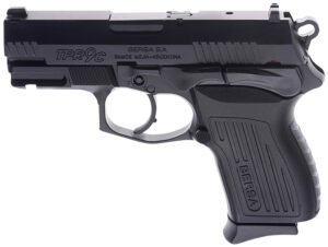 Bersa TPR9CM TPRC  Compact Frame 9mm Luger 13+1, 3.25" Black Manual Barrel, Matte Black Serrated Steel Slide & Aluminum Frame, Ambidextrous