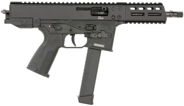 B&T Firearms 450002G GHM  9mm Luger 33+1 6.90", Tri-Lug Threaded Muzzle, Black, No Brace, Polymer Grips, Ambi Controls (Glock Mag Compatible)