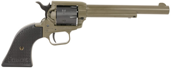 Heritage Mfg RR22T6 Rough Rider  22 LR 6 Shot 5.50" OD Green Cerakote Barrel, OD Green Cerakote w/Black Accents Frame, Black Cerakote Cylinder, Black Star Polymer Grips