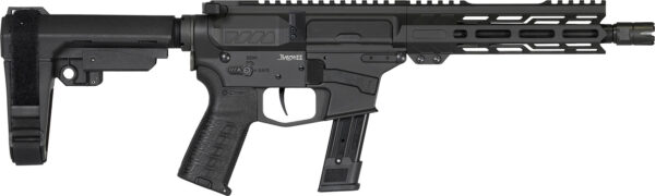 CMMG 92A0B0FAB Banshee MK17 9mm Luger 21+1 8" Black Nitride Medium Taper Threaded Barrel, EML 7" M-LOK Handguards, Black Armor Cerakote Aluminum Picatinny Rail Receiver, CMMG Zeroed Grips