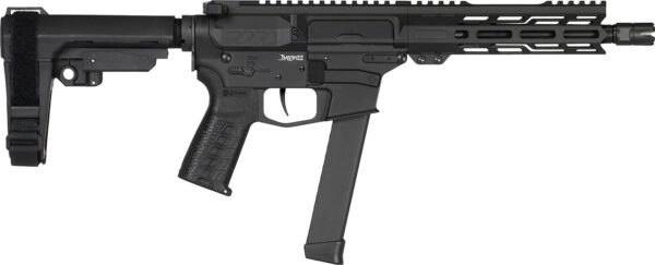 CMMG 99A3B0FAB Banshee MKGS 9mm Luger 33+1 8" Black Nitride Medium Taper Threaded Barrel, EML 7" M-LOK Handguards, Black Armor Cerakote Aluminum Picatinny Rail Receiver, CMMG Zeroed Grips