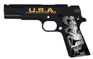 AUTO 1911TCAC18 1911 45 5" 7R TRUMP FIGHT BK/GLD