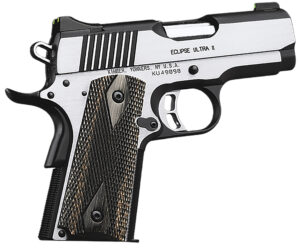 Kimber Mfg.,inc 3200042CA Eclipse Ultra II (CA) 45 ACP 7+1 3" Stainless Steel Slide Brush Polished Front Strap Checkering Laminated Gray/Black Double Diamond Grip