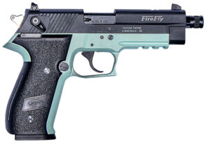 GSG GERG2213TFFMA FireFly  22 WMR 13+1 4.90" Black Threaded Barrel, Aluminum Serrated Slide, Mint Aluminum Frame w/Picatinny Rail, Textured Grip