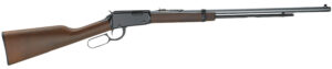 Henry H001TMLB Frontier  Full Size 22 WMR 12+1, 24" Blued Octagon Barrel, Grooved Black Steel Receiver, Fixed American Walnut Wood Stock