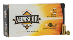 Armscor FAC402N USA  40S&W 180gr Full Metal Jacket 50 Per Box/20 Case