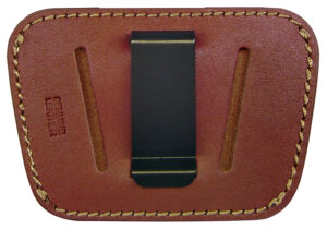 PSP 035 Belt Slide  IWB/OWB Tan Leather Belt Clip/Slide Fits Med/Lg Semi-Auto Ambidextrous