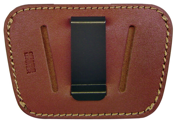 PSP 035 Belt Slide  IWB/OWB Tan Leather Belt Clip/Slide Fits Med/Lg Semi-Auto Ambidextrous