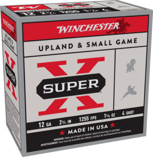WINCHESTER SUPER-X 12GA 2.75" - 1-1/8OZ #4 1255FPS 250RD CASE