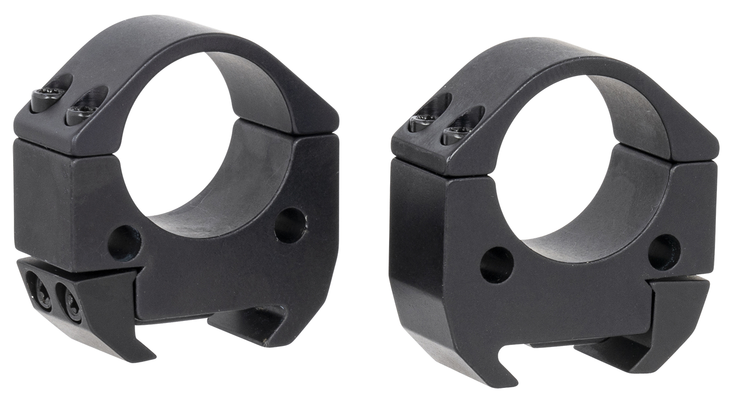 Talley TMS10M Modern Sporting  Black Anodized Aluminum 1" Tube Medium Picatinny Rail 0 MOA