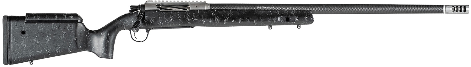Christensen Arms CA10266275461 ELR  300 Win Mag 3+1 26" Target Profile Carbon Fiber Barrel, Black Nitride Finish, Black with Gray Webbing Stock