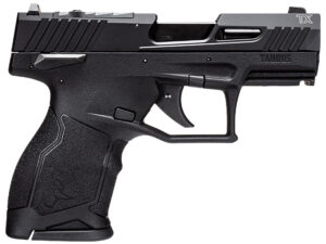 Taurus 1TX2213110 TX22C  Compact 22 LR 10+1 3.60" Matte Black Steel Barrel, Black Hard Coat Anodized Serrated Aluminum Slide, Black Polymer Frame w/Picatinny Rail Black Polymer Grips