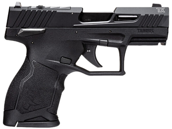 Taurus 1TX2213110 TX22C  Compact 22 LR 10+1 3.60" Matte Black Steel Barrel, Black Hard Coat Anodized Serrated Aluminum Slide, Black Polymer Frame w/Picatinny Rail Black Polymer Grips