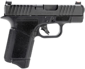 Gforce Arms GF932512 Rapture  Sub-Compact 9mm Luger 12+1 3.25" Black Steel Barrel, Black Optic Cut/Serrated Slide, Polymer Frame, Black Textured Grip