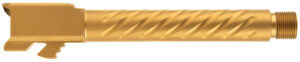 Ballistic Advantage BAPSG175T3G Premium Series  Threaded/Spiral Fluted, 9mm Luger, Gold PVD, Fits Glock 17 Gen 5