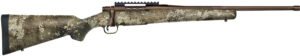 Mossberg 28254 Patriot Predator Full Size 350 Legend 4+1 20" Patriot Brown Cerakote Fluted Threaded Barrel, Patriot Brown Cerakote Receiver w/Picatinny Rail, Fixed TrueTimber Strata Synthetic Stock