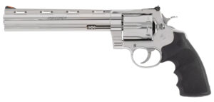 Colt Mfg ANACONDASP8RTS45C Anaconda  45 Colt (Long Colt) 6rd Shot 8" Stainless Vent Rib Barrel, Cylinder & Frame, Black Grip