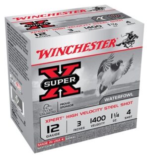 WINCHESTER XPERT STEEL 12GA 3" - 1-1/4OZ #4 1400FPS 25RD 10BX/C