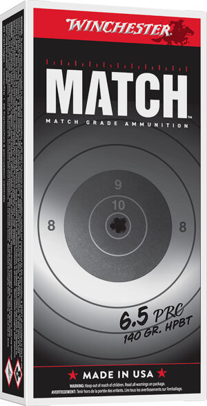 Winchester Ammo S65PM Match  6.5PRC 140gr Sierra MatchKing BTHP 20 Per Box/10 Case