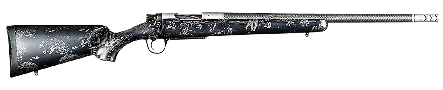 Christensen Arms 8010632800 Ridgeline FFT TI 7mm PRC 3+1 22" Carbon Fiber Threaded Barrel, Stainless Titanium Rec, Black with Gray Accents Stock