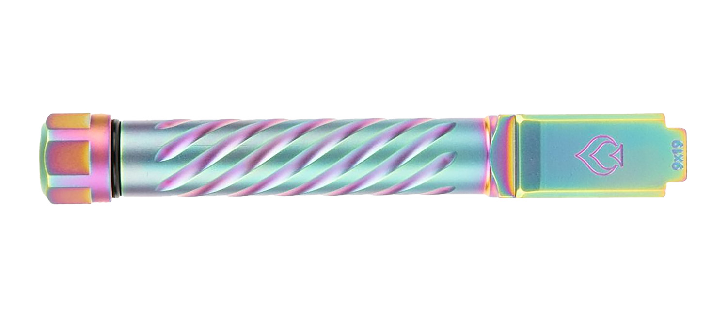 Ballistic Advantage BAPSG195T3W Premium Series  Threaded/Spiral Fluted, 9mm Luger, Iridescent PVD, Fits Glock 19 Gen 3-5