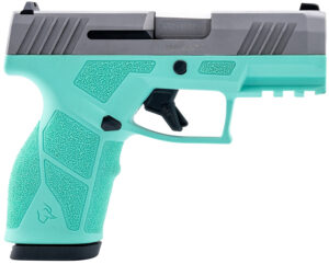 Taurus 1-GX2939C GX2  9mm Luger 13+1 3.37" Matte Stainless Steel Barrel, Matte Serrated Stainless Steel Slide, Cyan Polymer Frame w/Picatinny Rail, Polymer Grip