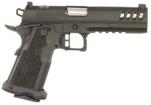 Bersa M2XIO5BBFN M2XI  9mm Luger 22+1 5" Match Grade Bull Barrel, QPQ Tenifer Cerakote Lightening Cut/Optic Cut/Serrated Steel Slide & Frame w/Beavertail & Picatinny Rail, Black Polymer Grip