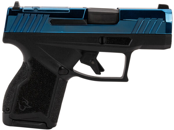 Taurus 1-GX4M931-B GX4  Micro-Compact Frame 9mm Luger 13+1 3.06" Satin Black DLC Stainless Steel Barrel, Blue PVD Serrated Alloy Steel Slide, Matte Black Stainless Steel Frame, Textured Grip