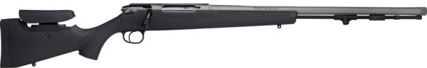 Traditions CR94660440 NitroBolt  50 Cal 24" Tungsten Cerakote Fluted Threaded Barrel, Adj Cheek Piece & LOP Black Synthetic Stock