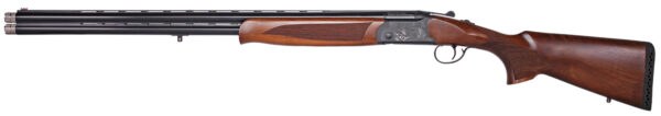 Iver Johnson Arms IJ60028 IJ600  28 Gauge Break Open 2.75" 2 Shot 28" Black Over/Under Vent Rib Barrel, Engraved Matte Black Chrome Steel Receiver, Fixed Walnut Stock