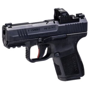 CANIK METE MC9 Pistol - Black | 9mm | 3.18" Barrel | 1 - 15rd & 1 - 12rd Mag | MeCanik MO1 Optic w/ Co-Witness Sights | Full Accessory Kit