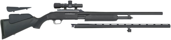 Mossberg 54047 500 Field/Deer Pump 20 Gauge 5+1 3" 26" Vent Rib/24" Slugster Barrels, Matte Blued Metal Finish, Synthetic Dual Comb Stock, Includes Accu-Set Chokes & Dead Ringer 2.5x20mm Scope