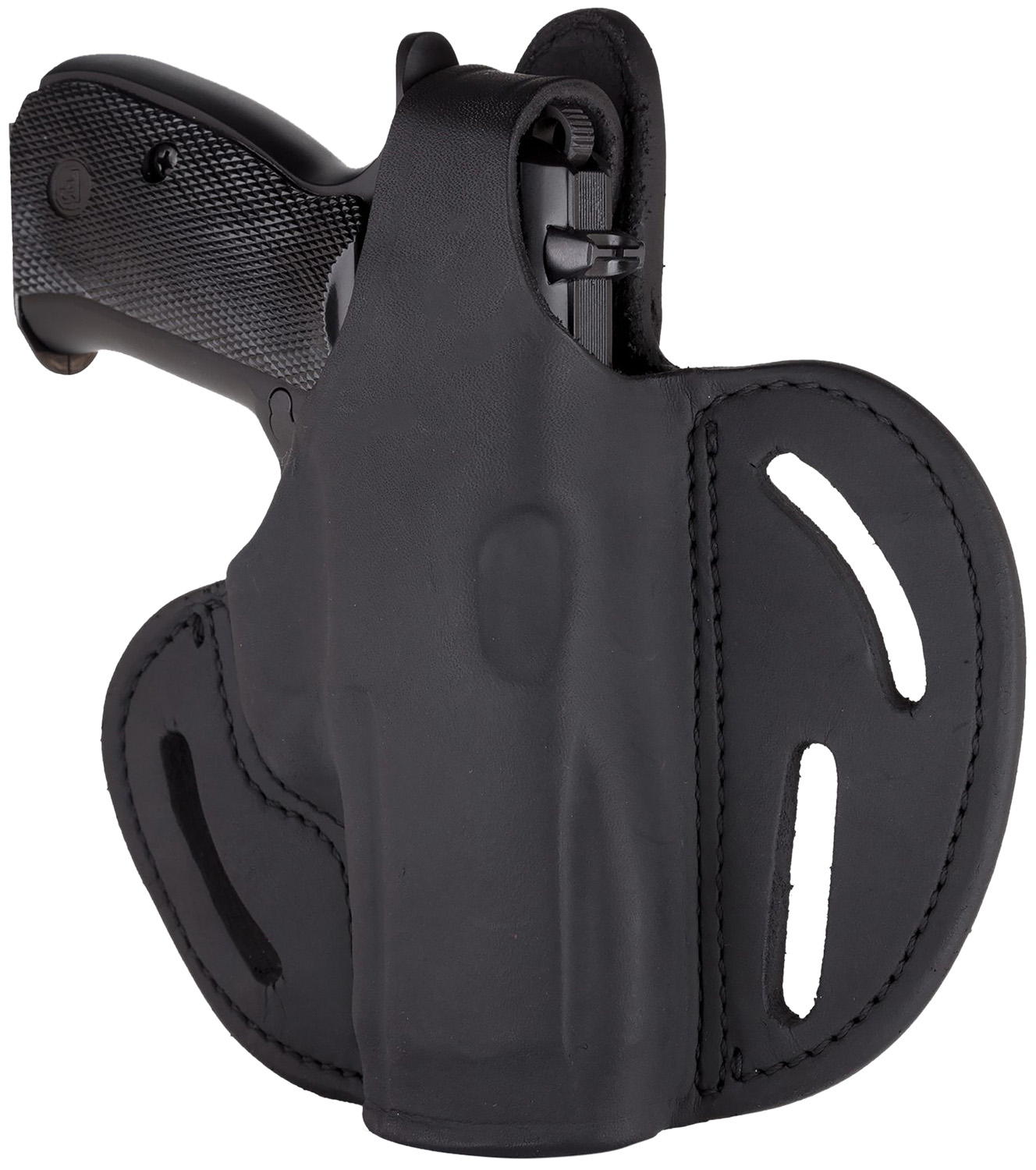 1791 Gunleather BHX5SSBLR BHX OWB 05S Stealth Black Leather Belt Slide Fits Sig P320 Carry/Springfield XD-M Compact