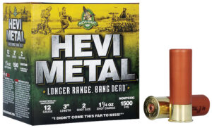 HEVI-Metal HS38002 HEVI-Metal Longer Range 12Gauge 3" 1 1/4oz 2Shot 25 Per Box/10 Case