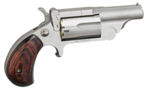 North American Arms 22MR Ranger II  22 WMR 5 Shot 1.63" Satin Stainless Steel Barrel & Frame, Stainless Cylinder, Rosewood Birdshead Grip, Exposed Hammer