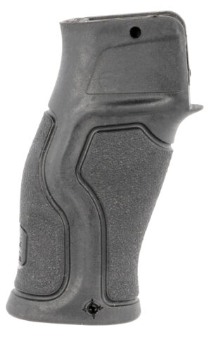 FAB Defense FXGRADUSFBVB Gradus Ergonomic Flat Beavertail Black Polymer w/Rubber Overmold, Fits AR/AK