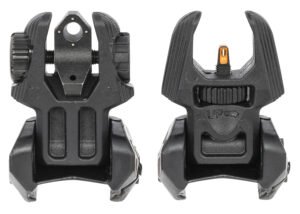 Meprolight USA 403240 FUBS Sight Set Black AR Platform Flip Up Orange Tritium Front/Green Tritium Rear