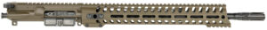 Patriot Ordnance Factory  Minuteman Complete Upper 5.56x45mm NATO 16.50" Black Nitride Barrel Aluminum Patriot Brown Receiver 14.50" M-LOK Handguard Lo Pro DI Gas Block (Mid Length)