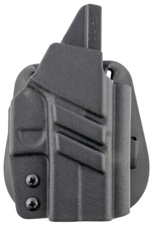 1791 Gunleather TACPDHOWBG43XMOSBLKR Tactical Kydex  OWB Black Kydex Paddle Compatible w/Glock 43/43X/43X MOS Right Hand
