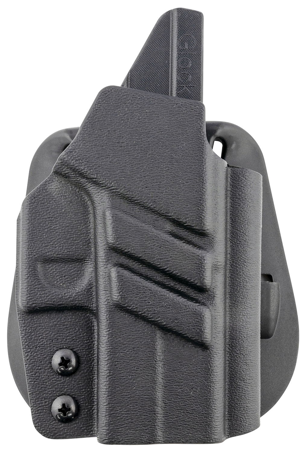 1791 Gunleather TACPDHOWBG43XMOSBLKR Tactical Kydex  OWB Black Kydex Paddle Compatible w/Glock 43/43X/43X MOS Right Hand