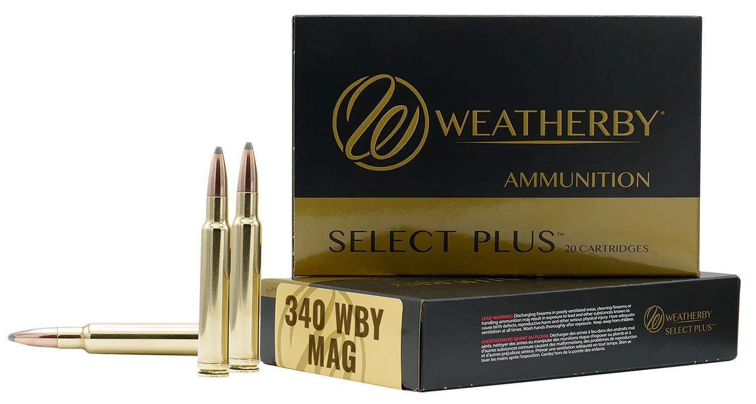 Weatherby H340225IL Select Plus 340 Wthby Mag 225 gr Hornady Interlock 20 Per Box/ 10 Case