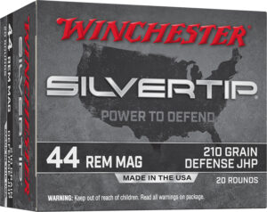 Winchester Ammo W44MST Silvertip  44RemMag 210gr Jacketed Hollow Point 20 Per Box/10 Case